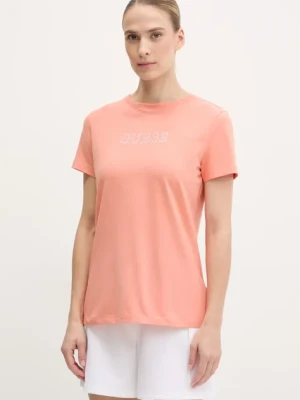 Guess t-shirt BRIANA damski kolor pomarańczowy V3BI11 J1314