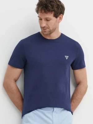 Guess t-shirt CALEB męski kolor granatowy gładki U97M00 KCD31