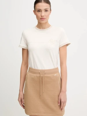 Guess t-shirt CARMEN damski kolor beżowy V5YI01 J1314