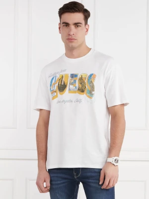 GUESS T-shirt | Classic fit biały