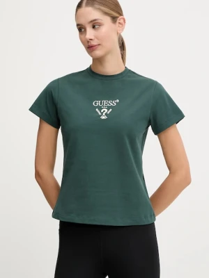 Zdjęcie produktu Guess T-shirt damski bawełniany z elastanem COLETTE