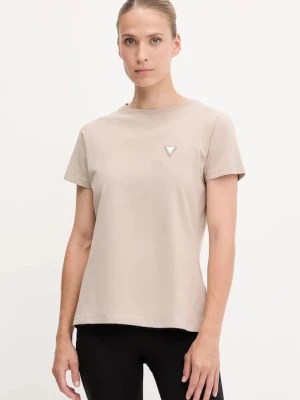 Guess t-shirt COLETTE damski kolor beżowy V4YI09 J1314