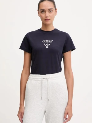Guess t-shirt COLETTE damski kolor granatowy V4YI21 KCDH1