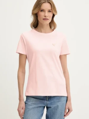 Guess t-shirt COLETTE damski kolor różowy V4YI09 J1314