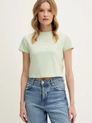 Guess t-shirt COLETTE damski kolor turkusowy V4YI20 KCDH1