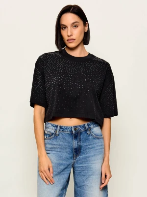 GUESS T-shirt | Cropped Fit czarny
