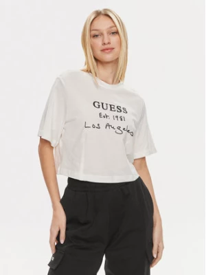 Guess T-Shirt Dakota V4GI13 JA914 Écru Boxy Fit