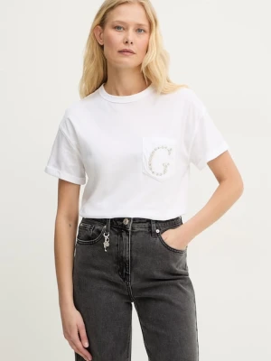 Guess t-shirt damski bawełniany biały