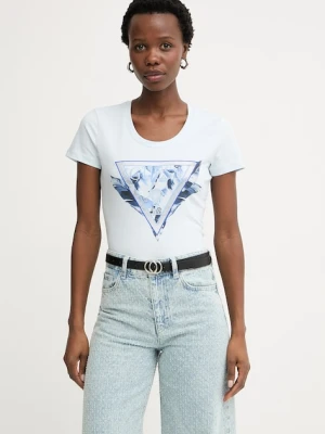 Guess T-shirt damski bawełniany z elastanem