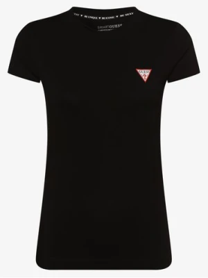 GUESS T-shirt damski Kobiety Bawełna czarny nadruk,