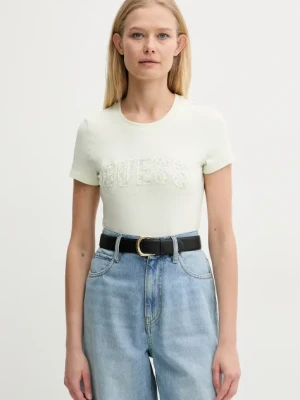 Guess t-shirt damski kolor beżowy W5GI04 J1314