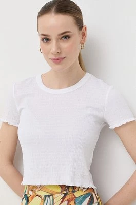 Guess t-shirt SMOKED damski kolor biały W3GP34 KBQI0