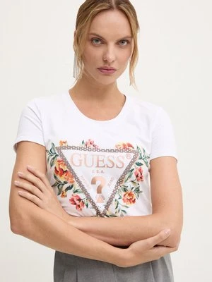 Guess t-shirt damski kolor biały W4GI24 J1314