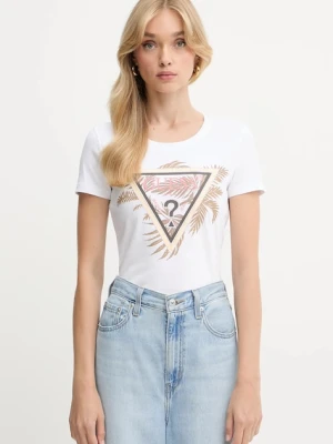 Guess t-shirt damski kolor biały W5YI13 J1314