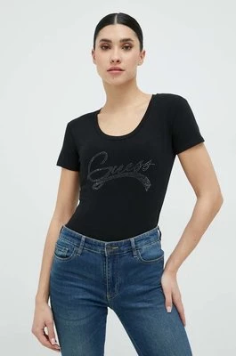 Guess t-shirt damski kolor czarny