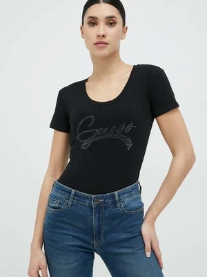 Guess t-shirt damski kolor czarny