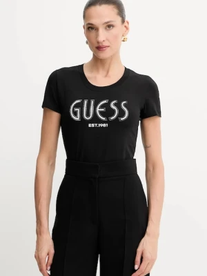 Guess t-shirt damski kolor czarny W5YI05 J1314