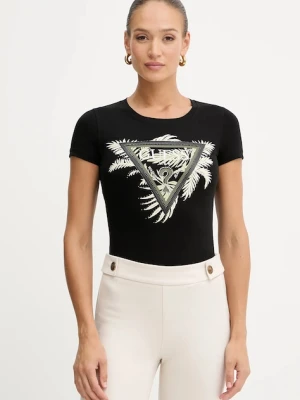 Guess t-shirt damski kolor czarny W5YI13 J1314
