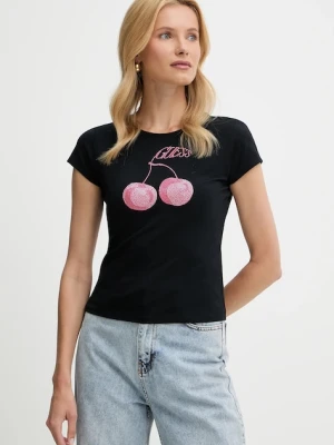 Guess t-shirt damski kolor czarny W5YI30 K49A1