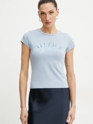 Guess t-shirt damski kolor niebieski W5GI52 K49A1