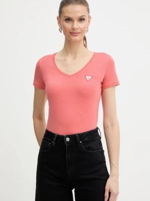 Guess t-shirt damski kolor pomarańczowy W2YI45 J1314