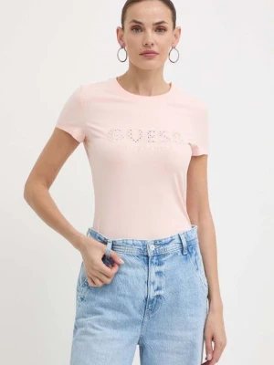 Guess t-shirt damski kolor pomarańczowy W4GI14 J1314