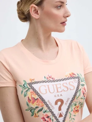 Guess t-shirt damski kolor pomarańczowy W4GI24 J1314