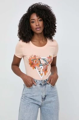 Guess t-shirt damski kolor pomarańczowy W4GI62 J1314