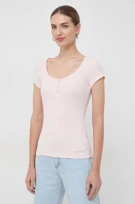 Guess t-shirt KARLEE damski kolor różowy W2YP24 KBCO2