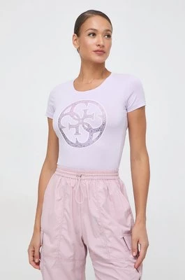 Guess t-shirt damski kolor różowy W4GI29 J1314