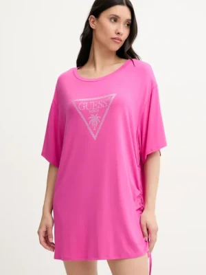 Guess t-shirt damski kolor różowy