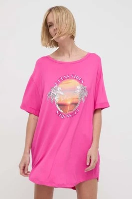 Guess t-shirt damski kolor różowy E4GI04 K68D2