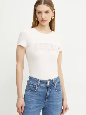 Guess t-shirt damski kolor różowy W5GI04 J1314