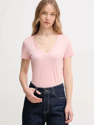 Guess t-shirt damski kolor różowy W5GP31 KCSX2