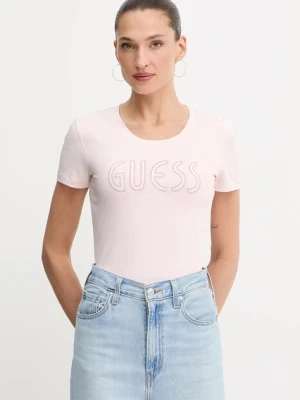 Guess t-shirt damski kolor różowy W5YI05 J1314