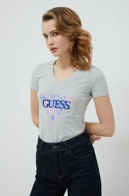 Guess t-shirt damski kolor szary