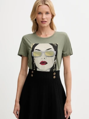 Guess t-shirt damski kolor zielony W5YI49 K7WS0