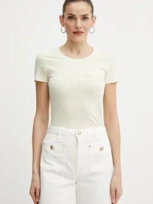 Guess t-shirt damski kolor żółty W5GI17 J1314