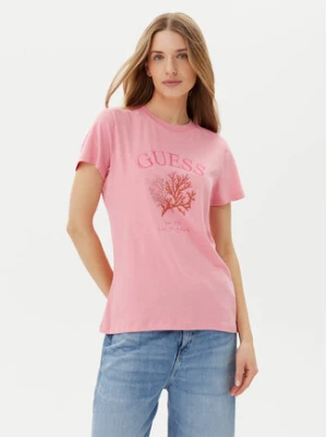 Guess T-Shirt E5GI03 K8G01 Różowy Regular Fit