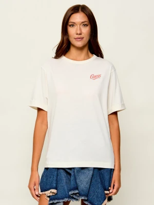 GUESS T-shirt Emotional | Loose fit ecru