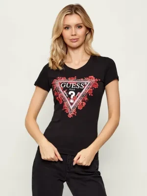 GUESS T-shirt FLOWERS | Slim Fit