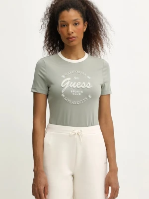 Guess t-shirt GALA damski kolor zielony V5BI03 J1314