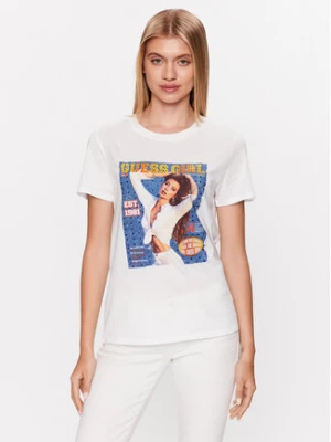 Guess T-Shirt Girl Easy W3GI18 K9SN1 Biały Regular Fit