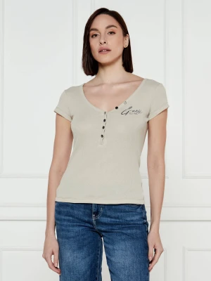 GUESS T-shirt HENLEY OLYMPIA | Slim Fit