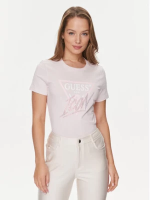 Guess T-Shirt Icon W4RI41 I3Z14 Różowy Slim Fit