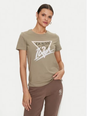 Guess T-Shirt Icon W4YI32 I3Z14 Zielony Regular Fit