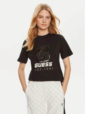 Guess T-Shirt Ines V4YI07 I3Z14 Czarny Regular Fit