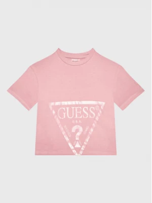 Guess T-Shirt J2BI41 K8HM0 Różowy Cropped Fit