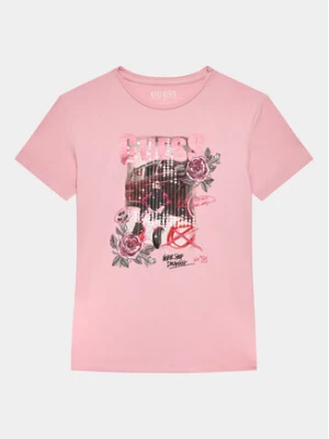 Guess T-Shirt J3BI19 J1314 Różowy Regular Fit