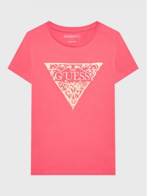 Guess T-Shirt J3GI01 K6YW3 Różowy Regular Fit